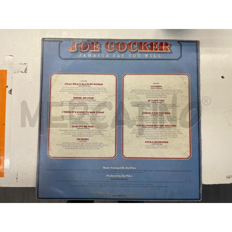 LP VINILE JOE COCKER HAMAICA SAY YOU WILL | Mercatino dell'Usato Teramo 2
