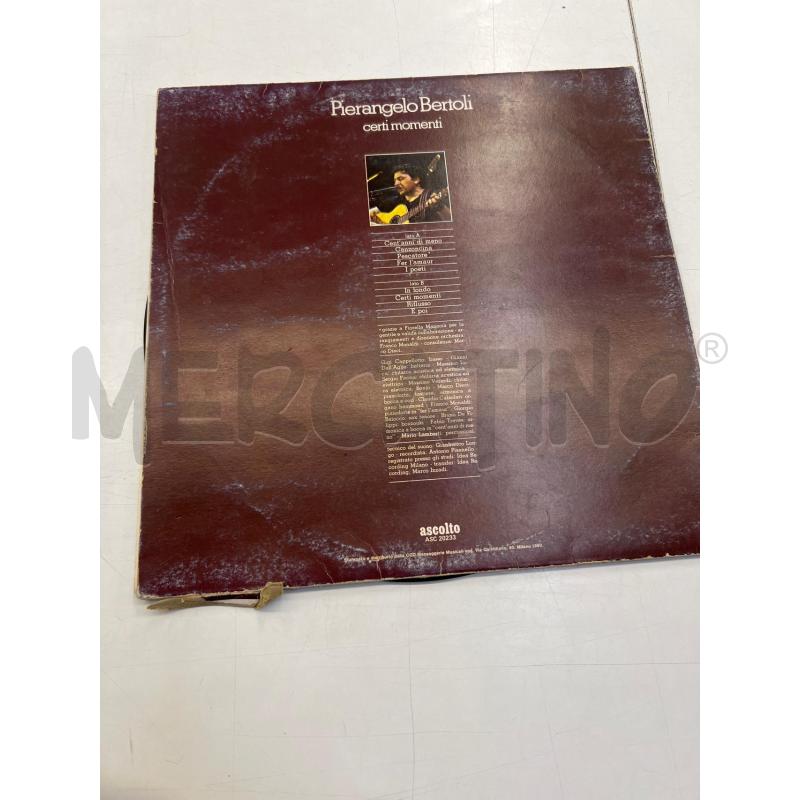 LP VINILE PIERANGELO BERTOLI CERTI MOMENTI | Mercatino dell'Usato Teramo 2
