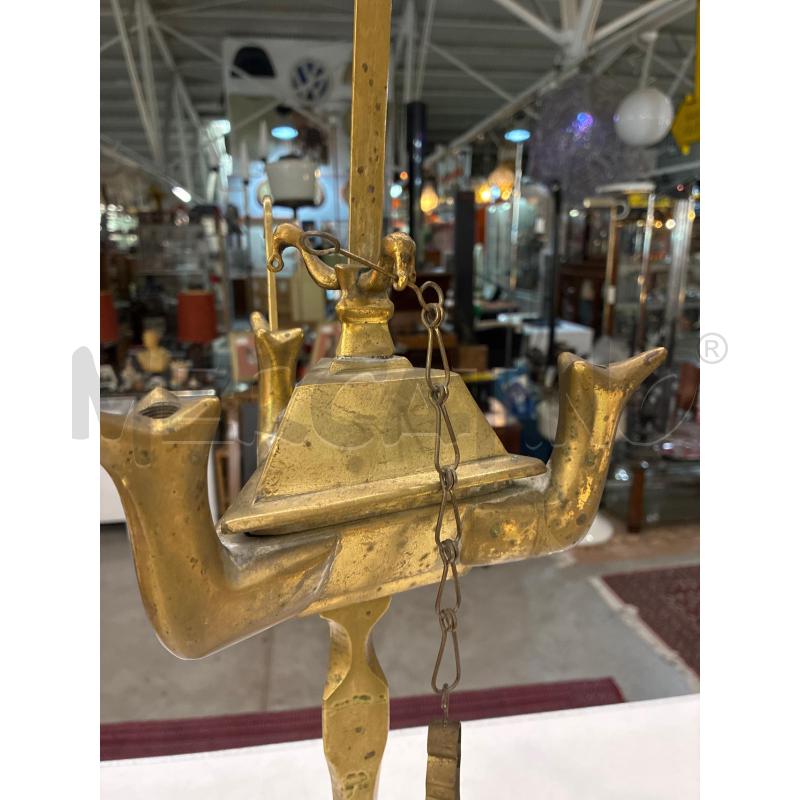 LUCERNA FIORENTINA VECCHIA IN OTTONE PIENO H72CM | Mercatino dell'Usato Teramo 4