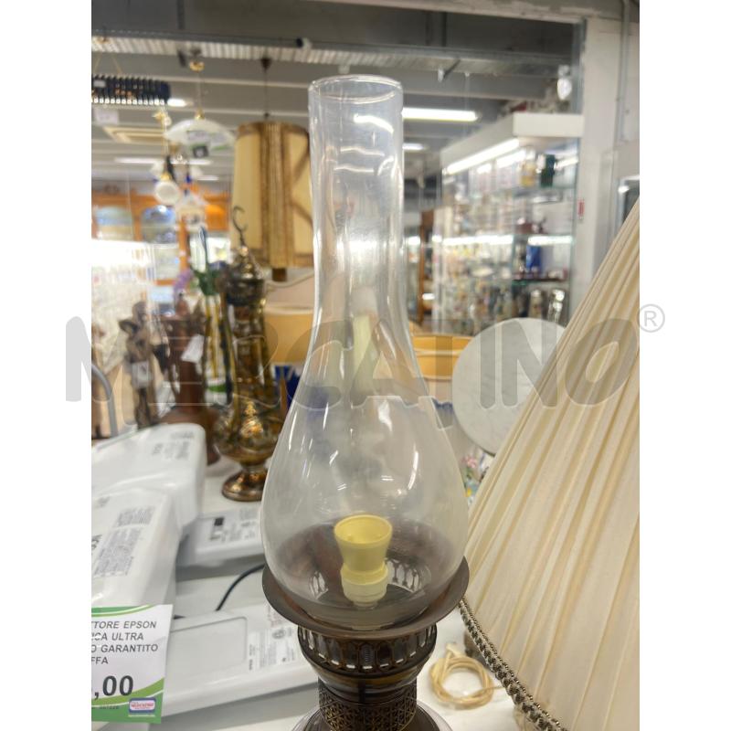 LUME CERAMICA DIPINTO FLOREALE CON LANTERNA VETRO | Mercatino dell'Usato Teramo 3