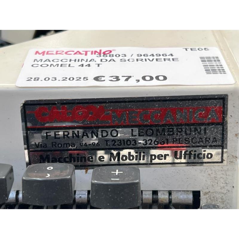 MACCHINA DA SCRIVERE COMEL 44 T | Mercatino dell'Usato Teramo 2