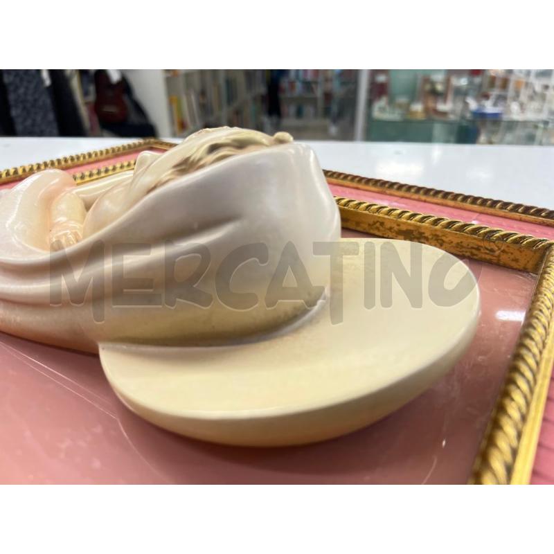 MADONNA ALTORILIEVO CON BAMBINO + CORNICE VETRI ROSA EPOCA | Mercatino dell'Usato Teramo 4