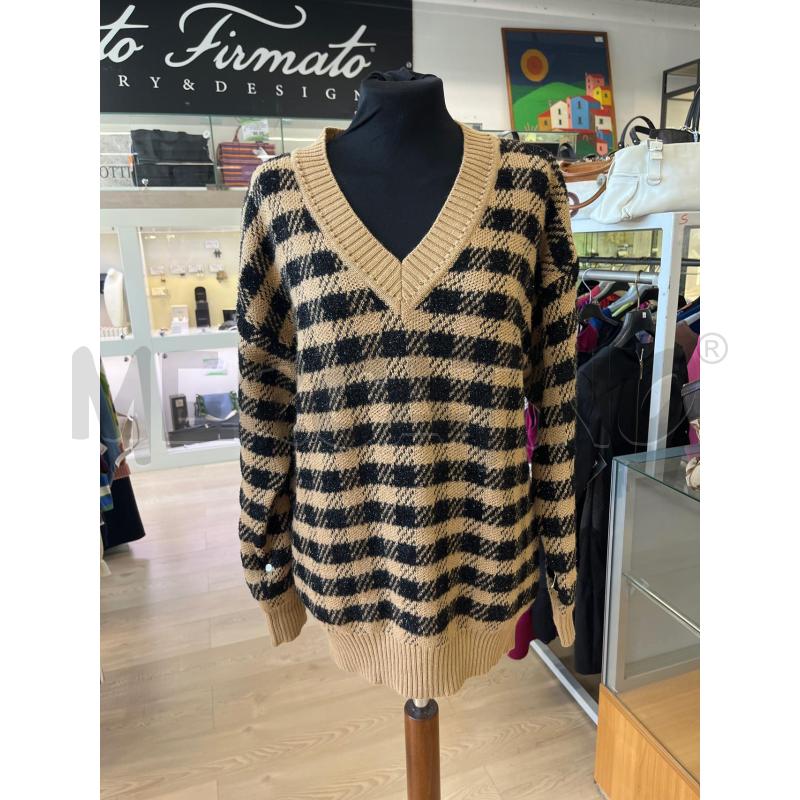 MAGLIONE DONNA PINKO COL CAMMELLO QUADRETTI FILI NERI  | Mercatino dell'Usato Teramo 1