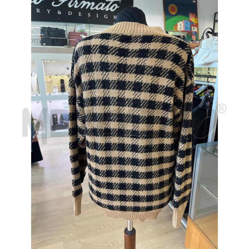 MAGLIONE DONNA PINKO COL CAMMELLO QUADRETTI FILI NERI  | Mercatino dell'Usato Teramo 2
