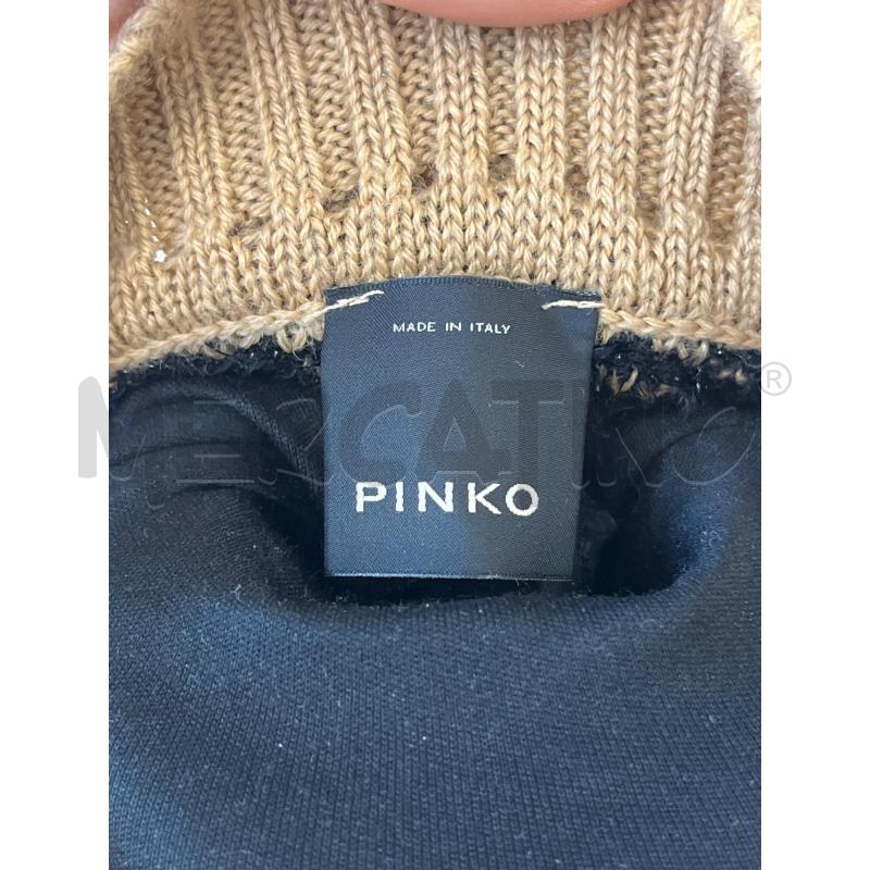 MAGLIONE DONNA PINKO COL CAMMELLO QUADRETTI FILI NERI  | Mercatino dell'Usato Teramo 3