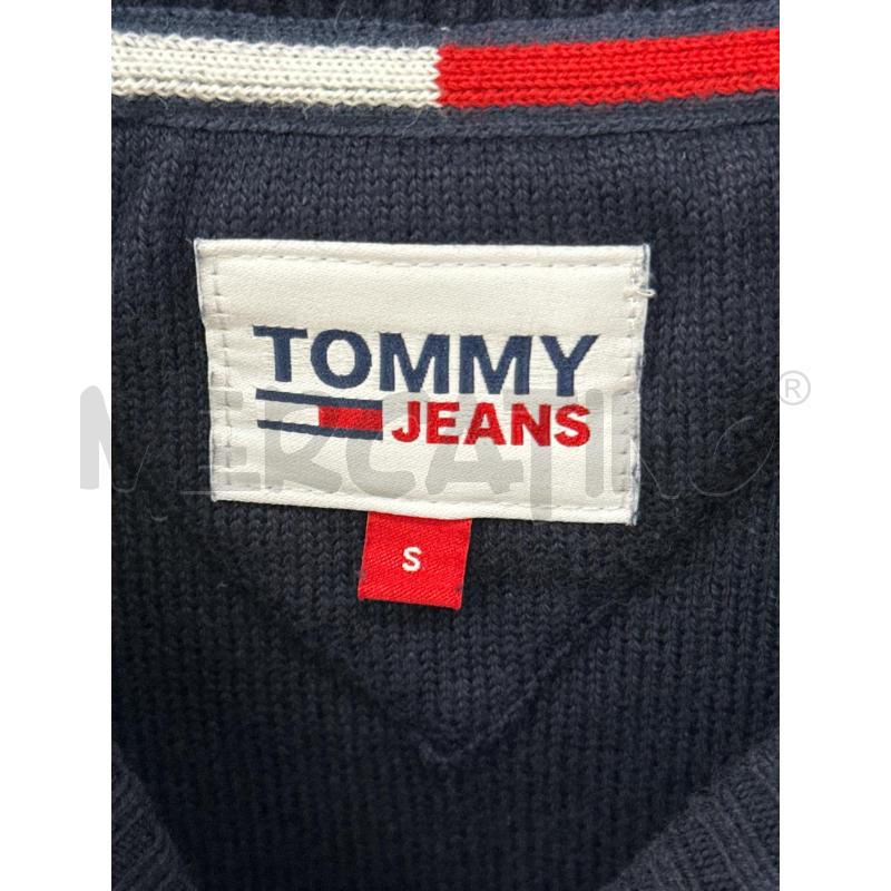 MAGLIONE UOMO TOMMY JEANS BLU NOTTE T BIANCA DAVANTI | Mercatino dell'Usato Teramo 2