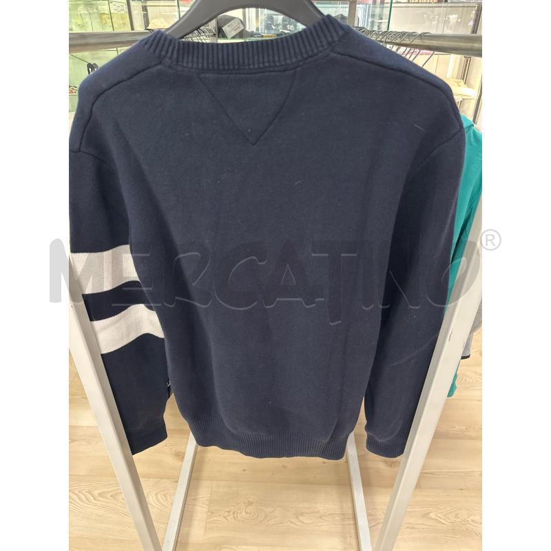 MAGLIONE UOMO TOMMY JEANS BLU NOTTE T BIANCA DAVANTI | Mercatino dell'Usato Teramo 3