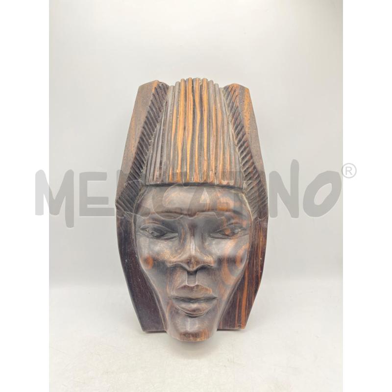 MASCHERA LEGNO AFRICANA IN EBANO | Mercatino dell'Usato Teramo 1