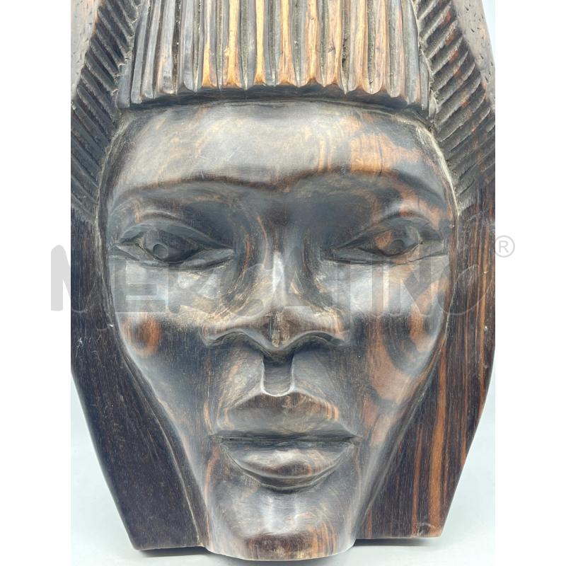 MASCHERA LEGNO AFRICANA IN EBANO | Mercatino dell'Usato Teramo 2