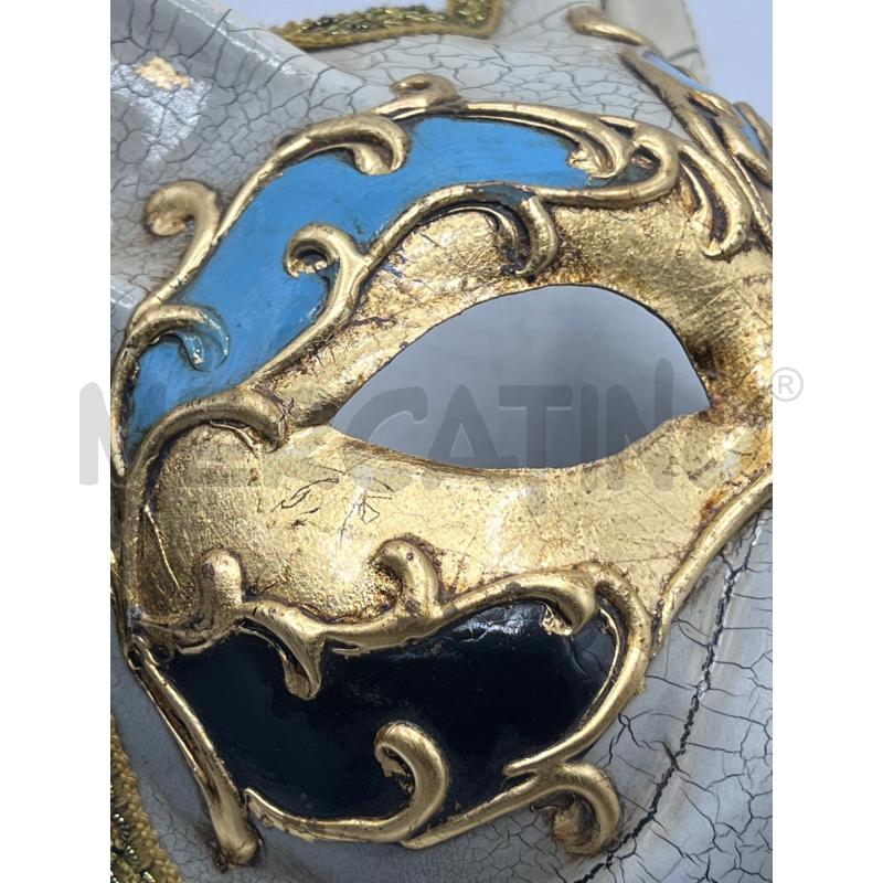 MASCHERA VENEZIANA FACCIA GATTO DIPINTA DORATA  | Mercatino dell'Usato Teramo 3