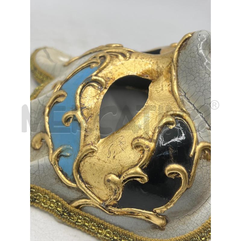 MASCHERA VENEZIANA FACCIA GATTO DIPINTA DORATA  | Mercatino dell'Usato Teramo 4