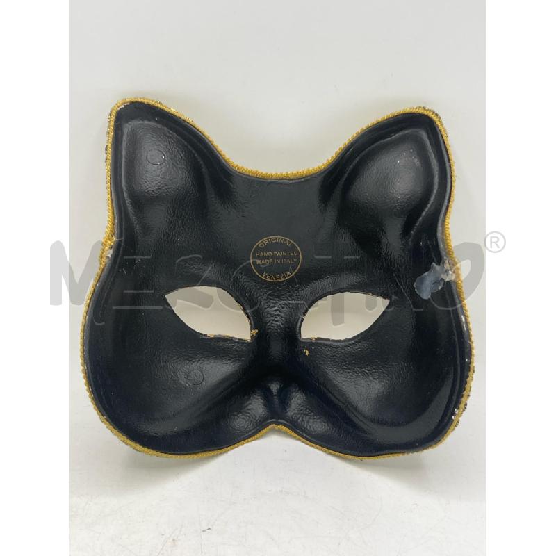 MASCHERA VENEZIANA FACCIA GATTO DIPINTA DORATA  | Mercatino dell'Usato Teramo 5