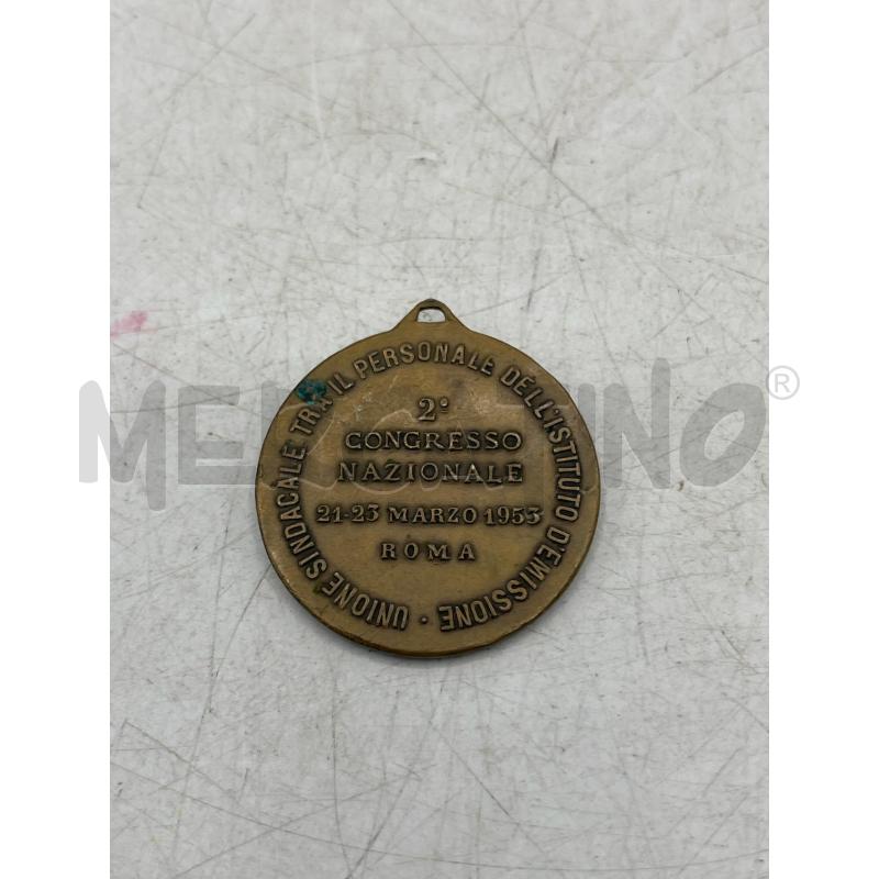 MEDAGLIA CONGRESSO NAZIONALE UNIONE SINDACALE TRA IL PERSONALE DELL'ISTITUTO D'EMSSIONE 1953 | Mercatino dell'Usato Teramo 2