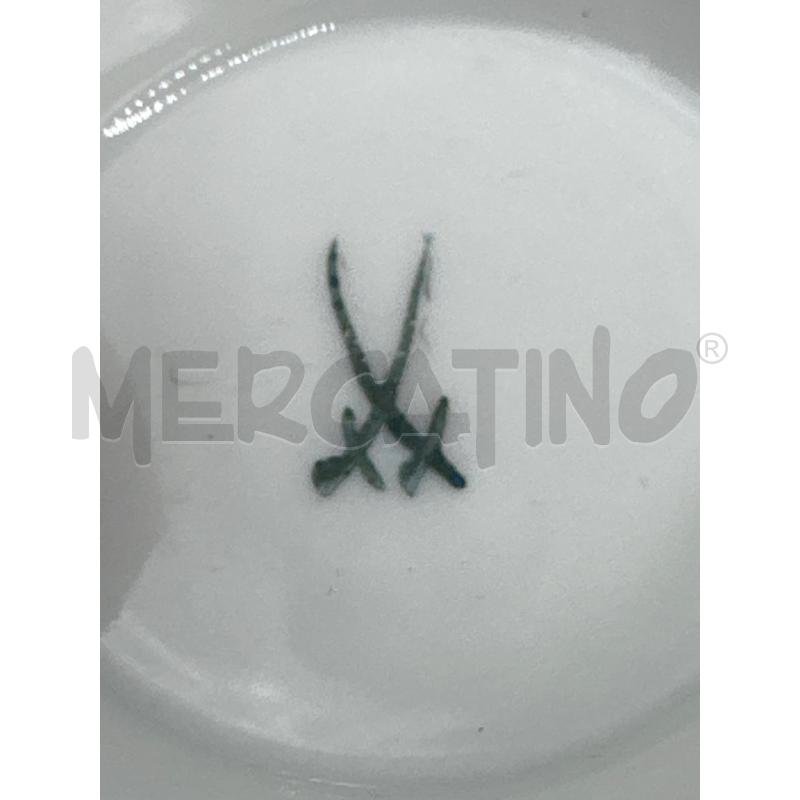 MEISSEN PORCELLANA EPOCA CON PIATTINO FINITURE DORATE E FIORI DIPINTA A MANO  | Mercatino dell'Usato Teramo 2