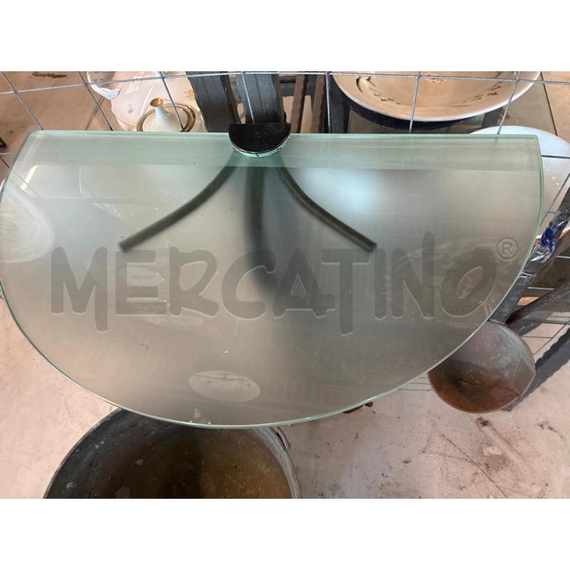MENSOLA MEZZALUNA VETRO TONDA E SUPPORTO FERRO | Mercatino dell'Usato Teramo 3