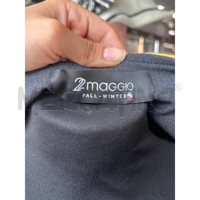 MINI ABITO 22 MAGGIO GRIGIO NERO GIALLO BORCHIE DORATE | Mercatino dell'Usato Teramo 3