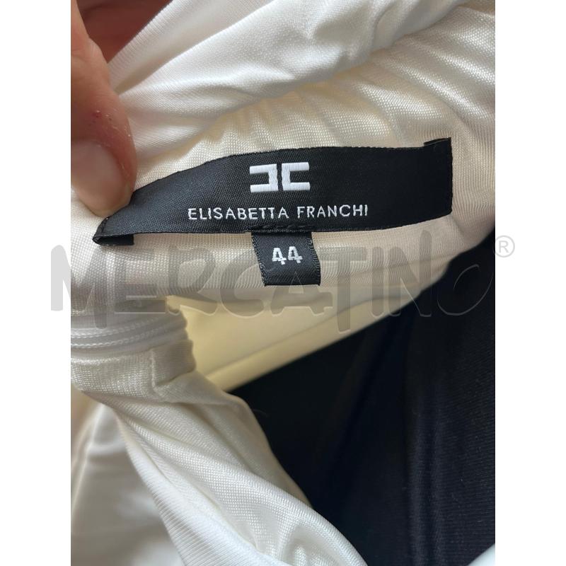 MINI ABITO ELISABETTA FRANCHI BIANCO SCOLLO CATENA DORATA  | Mercatino dell'Usato Teramo 3