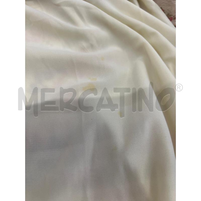 MINI ABITO ESISTO BEIGE FIORELLINI ROSA GIALLISPALLINA CON VOILE SCOLLO MERLETTO FIORI  | Mercatino dell'Usato Teramo 4