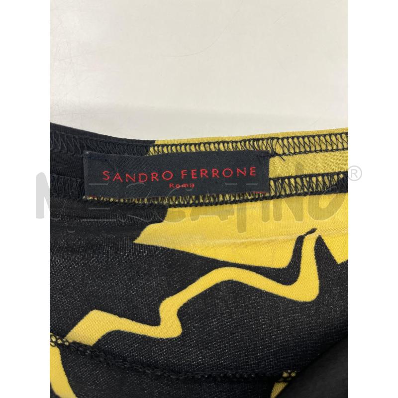 MINI ABITO SANDRO FERRONE NERO FANTASIA FIORI GIALLI  | Mercatino dell'Usato Teramo 4
