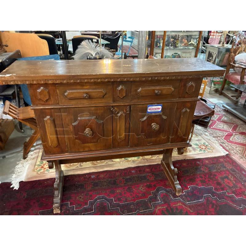 MOBILETTO EPOCA IN LEGNO 2 SP 2 CASS STILE LOMBARDO | Mercatino dell'Usato Teramo 1