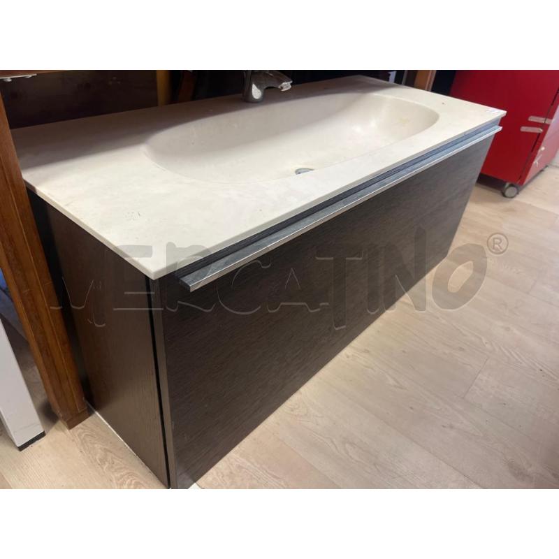 MOBILE BAGNO SOSPESO C WENGE COMPLETO DI RUBINETTERIA | Mercatino dell'Usato Teramo 1