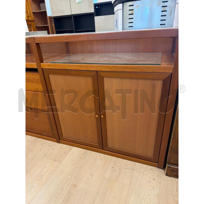 MOBILE BUFFET LEGNO CILIEGIO E VETRI | Mercatino dell'Usato Teramo 2