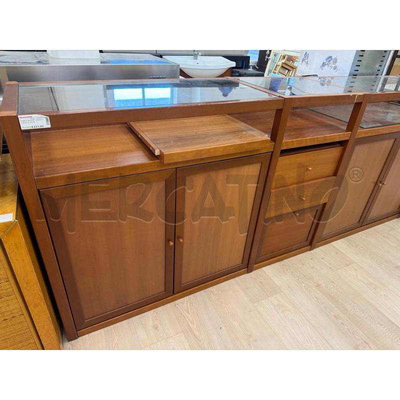 MOBILE BUFFET LEGNO CILIEGIO E VETRI | Mercatino dell'Usato Teramo 3