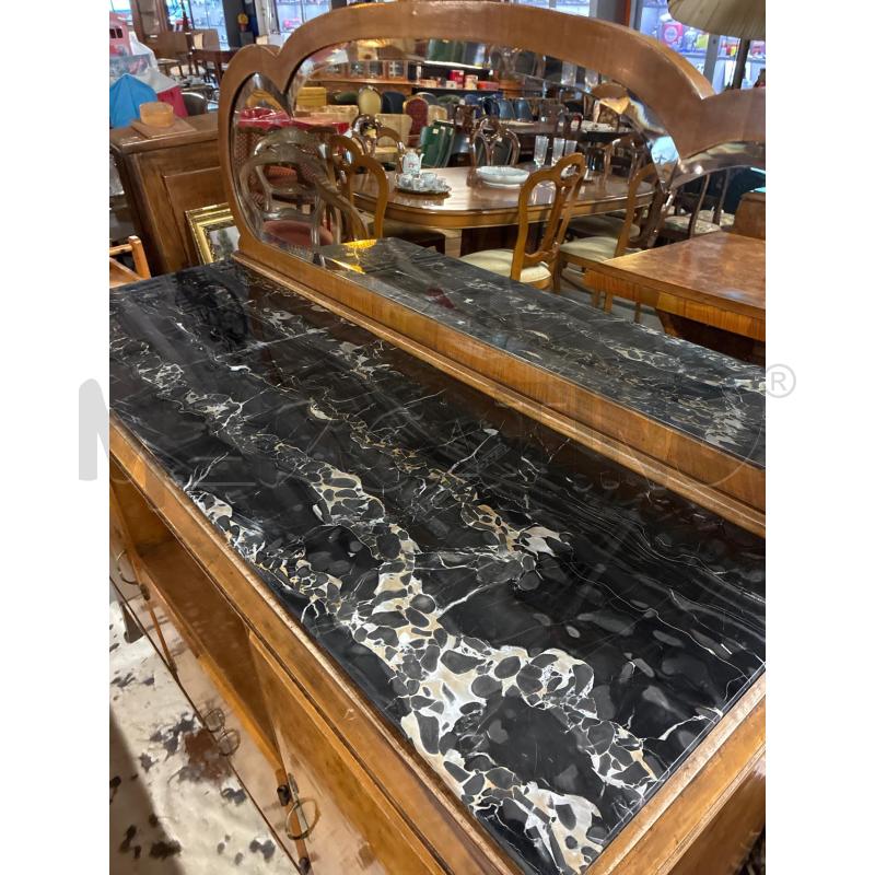 MOBILE BUFFET LEGNO GRANDE DECO' + MARMO CALACATTA NERO VENATO DORATO + SPECCHIERA - MARMO LESIONE | Mercatino dell'Usato Teramo 5
