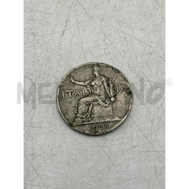 MONETA BUONO DA L.1 UNA LIRA 1928 REGNO ITALIA | Mercatino dell'Usato Teramo 1