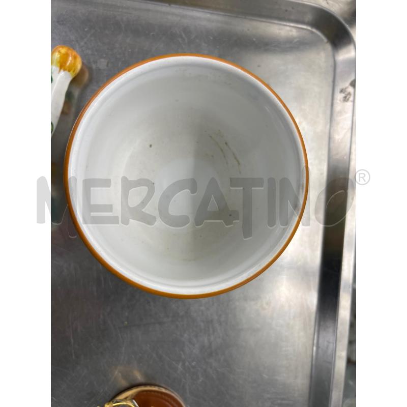 MORTAIO IN CERAMICA DECORAZIONE FIORI CON PESTELLO | Mercatino dell'Usato Teramo 4