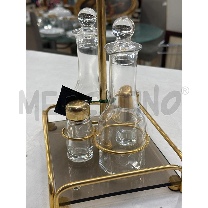 OLIO ACETO SALE PEPE VETRO E METALLO DORATO | Mercatino dell'Usato Teramo 2