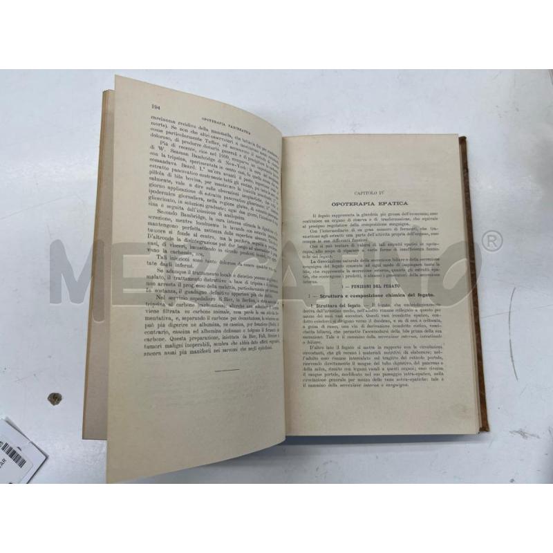 OPOTERAPIA DOTTOR CARNOT VALLARDI EDITORE 1914 LIBRO EPOCA | Mercatino dell'Usato Teramo 4