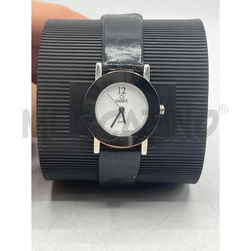OROLOGIO DA POLSO CADET LADY ACCIAIO TONDO QUADRANTE BIANCO CIN NERO | Mercatino dell'Usato Teramo 1