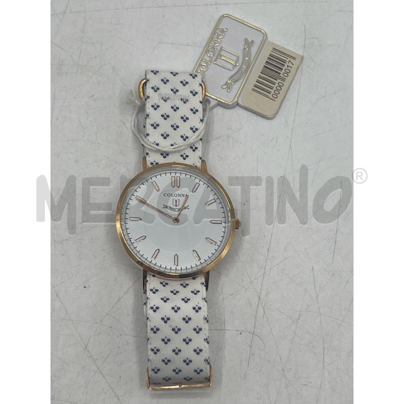 OROLOGIO DA POLSO COLONNA BIANCO E DORATO CIN STOFFA | Mercatino dell'Usato Teramo 1