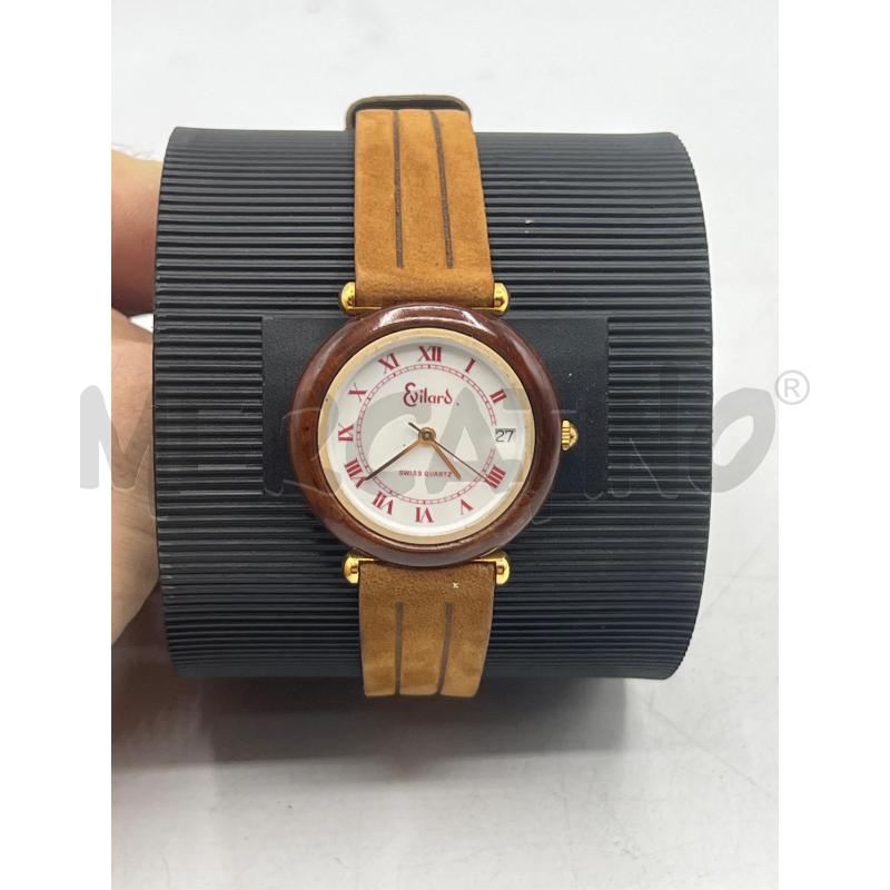 OROLOGIO DA POLSO EVILARD GHIERA IN LEGNO MARRONCINO CINT  | Mercatino dell'Usato Teramo 1