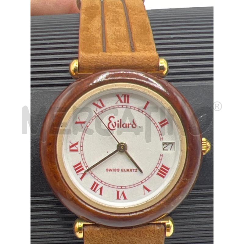 OROLOGIO DA POLSO EVILARD GHIERA IN LEGNO MARRONCINO CINT  | Mercatino dell'Usato Teramo 2