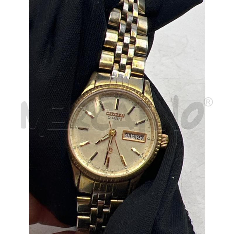OROLOGIO DA POLSO LADY CITIZEN QUARTZ DORATO DAY DATE | Mercatino dell'Usato Teramo 1