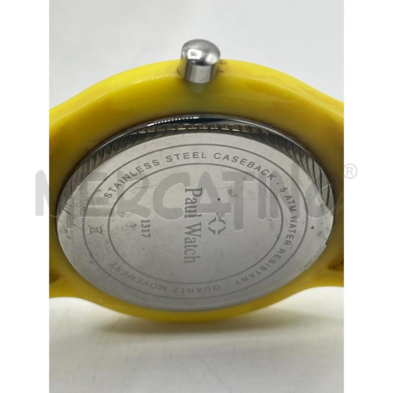 OROLOGIO DA POLSO PAUL WATCH GIALLO QUARTZ + CINTURINO MAGLIA | Mercatino dell'Usato Teramo 4