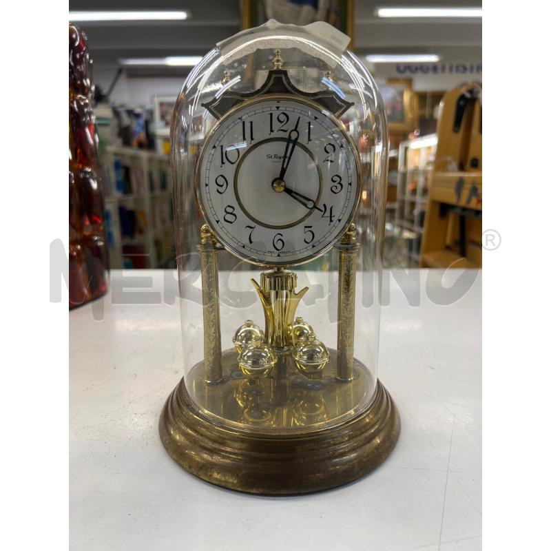 OROLOGIO DA TAVOLO CAMPANA IN VETRO TONI DORATI QUARTZ | Mercatino dell'Usato Teramo 1