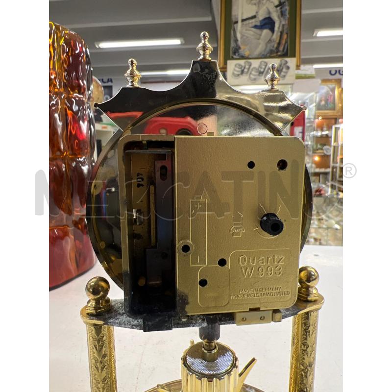 OROLOGIO DA TAVOLO CAMPANA IN VETRO TONI DORATI QUARTZ | Mercatino dell'Usato Teramo 3