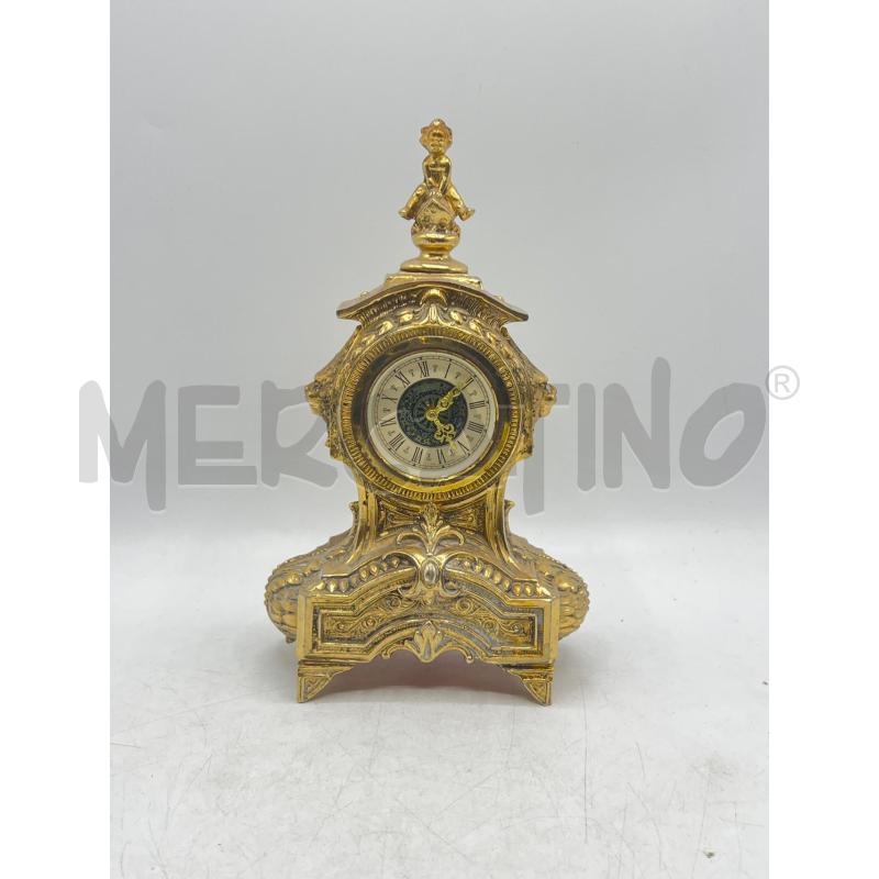 OROLOGIO DA TAVOLO OTTONE EPOCA INCISO STILE VITTORIANO WEST GERMANY  | Mercatino dell'Usato Teramo 1