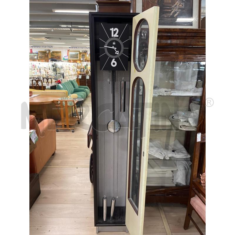 OROLOGIO PENDOLO VINTAGE MELUX BIANCO NERO DA COLLEZIONE H 190CM | Mercatino dell'Usato Teramo 2