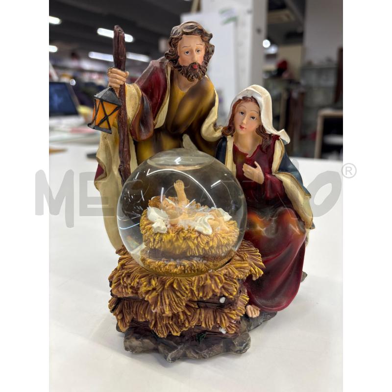PALLA NATALE VETRO CON STATUETTE PRESEPE | Mercatino dell'Usato Teramo 1