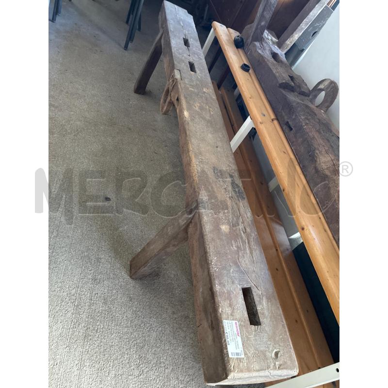 PANCA LEGNO ARTIGIANALE FATTA CON PEDANA BINARIO TRENO | Mercatino dell'Usato Teramo 2
