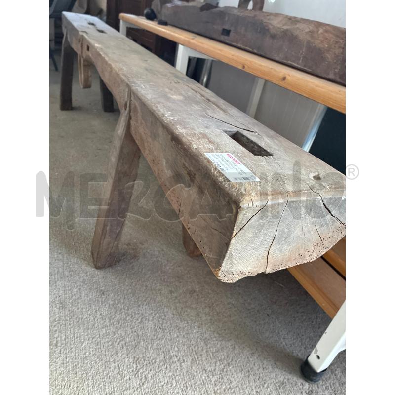 PANCA LEGNO ARTIGIANALE FATTA CON PEDANA BINARIO TRENO | Mercatino dell'Usato Teramo 3