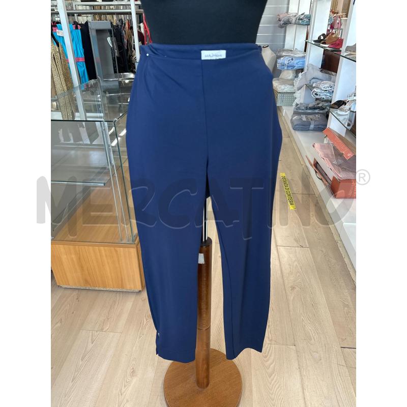 PANTALONE DONNA MALIPARMI BLU NOTTE ZIP LATERALE | Mercatino dell'Usato Teramo 1