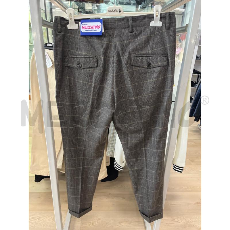 PANTALONE UOMO DANIELE ALESSENDRINI COL TORTORA QUADRI BEIGE | Mercatino dell'Usato Teramo 2