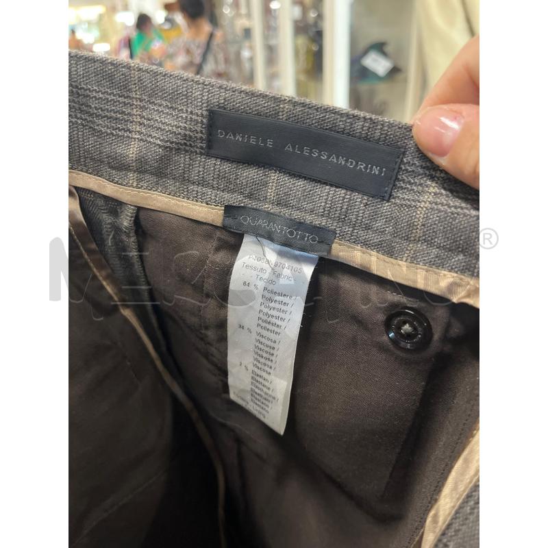 PANTALONE UOMO DANIELE ALESSENDRINI COL TORTORA QUADRI BEIGE | Mercatino dell'Usato Teramo 3