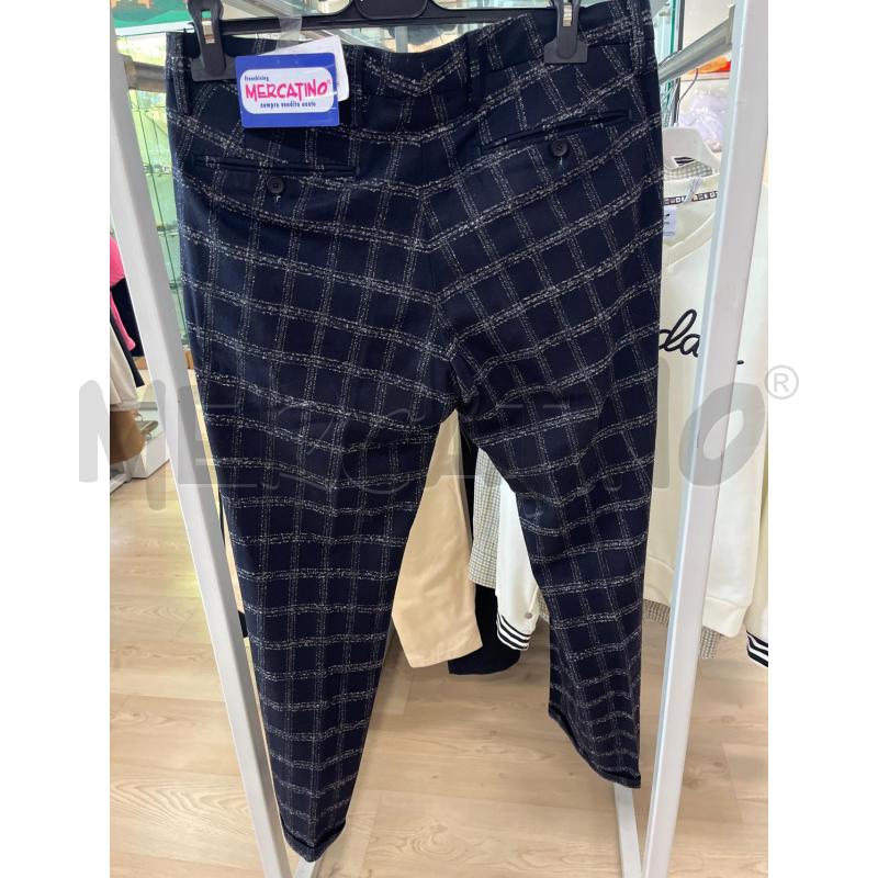 PANTALONE UOMO MICHAEL COAL NERO QUADRI BORDO BIANCO | Mercatino dell'Usato Teramo 2