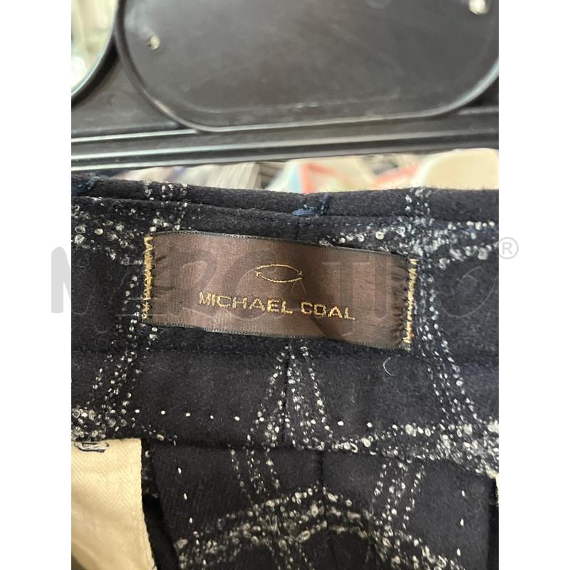 PANTALONE UOMO MICHAEL COAL NERO QUADRI BORDO BIANCO | Mercatino dell'Usato Teramo 3